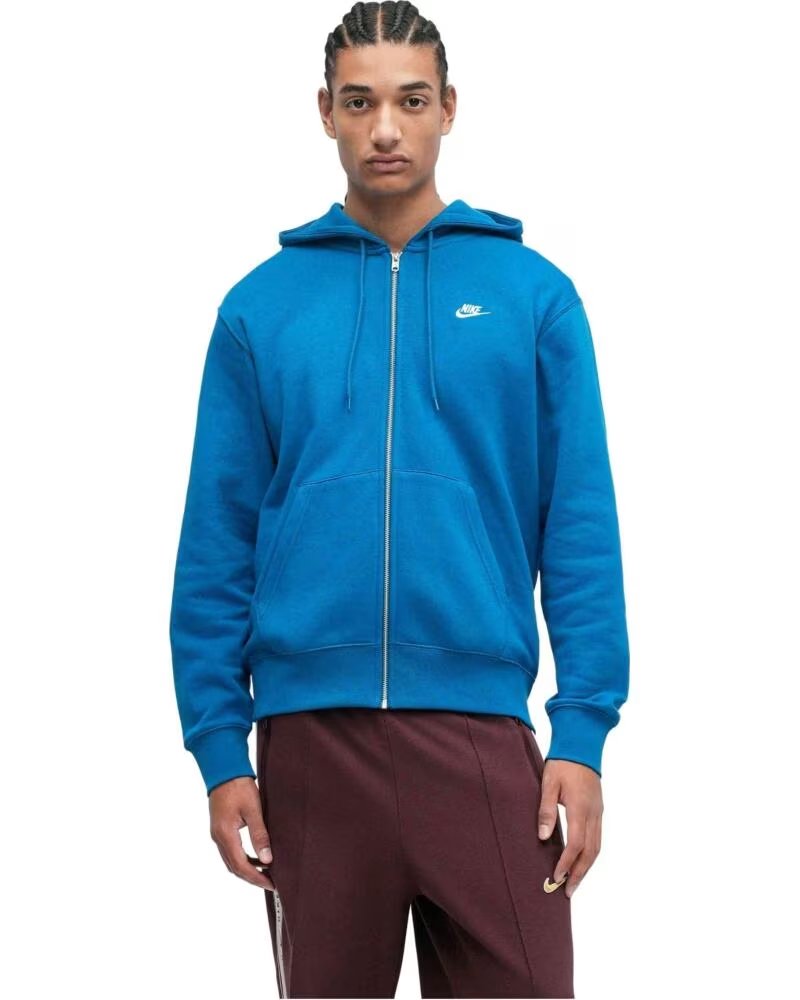 NIKE SUDADERA FN3861-301 CON CAPUCHA Y CREMALLERA AZUL