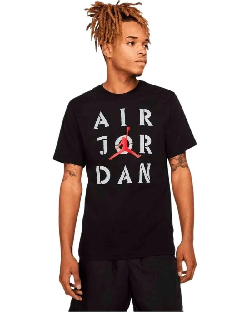JORDAN T-SHIRT À MANCHES COURTES DD5265 NOIR POUR HOMME 010