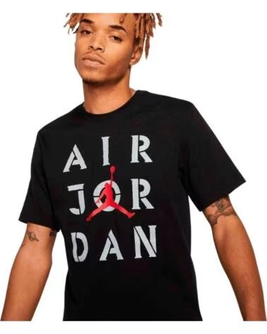 JORDAN T-SHIRT À MANCHES COURTES DD5265 NOIR POUR HOMME 010