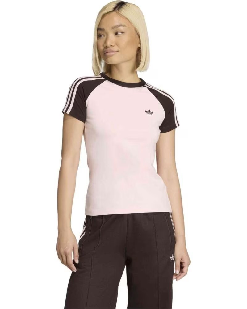 ADIDAS SST KURZARM-T-SHIRT FÜR DAMEN IN ROSA SANPIN-AUCOME-SANPIN