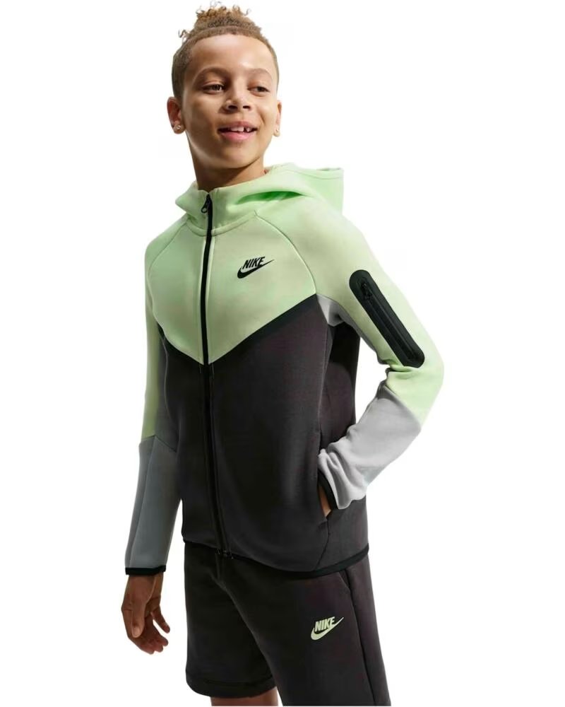 NIKE VESTE SPORTSWEAR TECH FLEECE GREEN