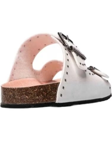 PAOLA SANDALES 8833 À BOUCLES ET CLOUS POUR FILLES BLANCO