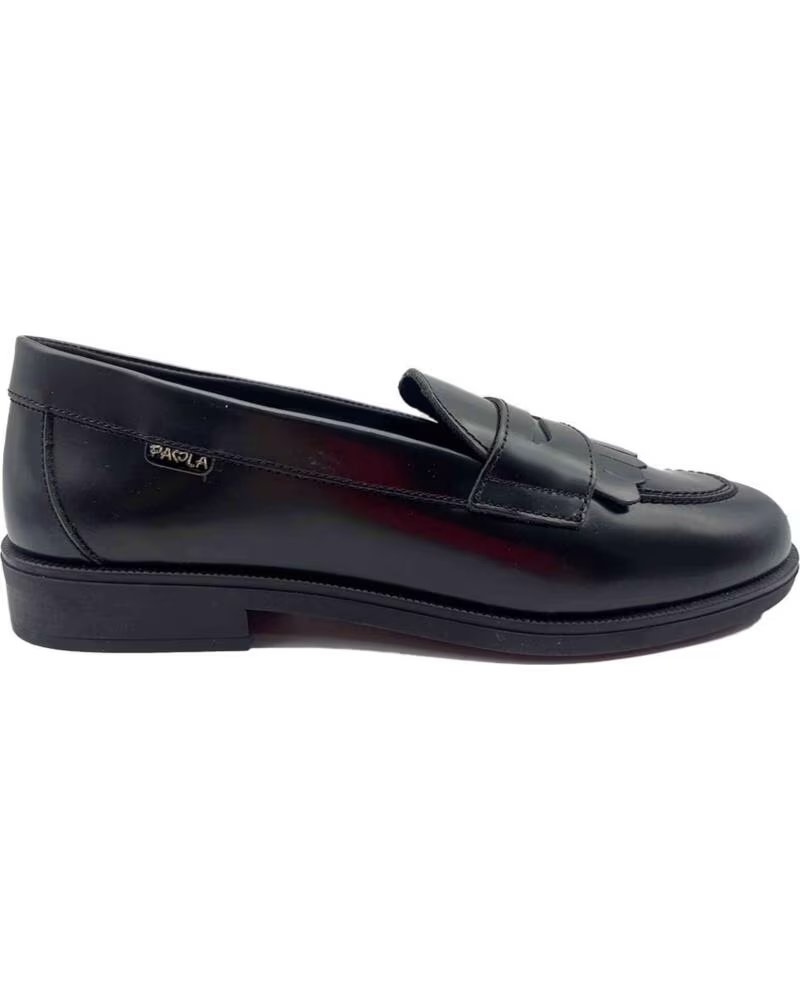 PAOLA 210-879111 FRINGED LOAFERS FOR GIRLS NEGRO