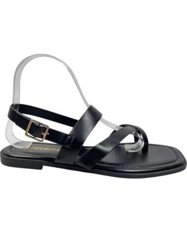 TIMBOS SANDALIA ESCLAVA DEDO PLANA MUJER 133320 NEGRO