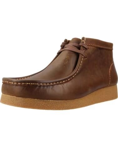 CLARKS WALLABEE STIEFEL 26172822C AUS BRAUNEM BESWAX-LEDER BESWAX