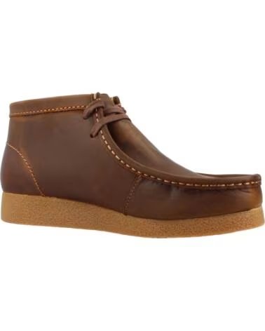 CLARKS WALLABEE STIEFEL 26172822C AUS BRAUNEM BESWAX-LEDER BESWAX