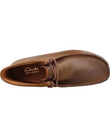 CLARKS WALLABEE STIEFEL 26172822C AUS BRAUNEM BESWAX-LEDER BESWAX