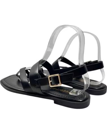 TIMBOS SANDALIA ESCLAVA DEDO PLANA MUJER 133320 NEGRO