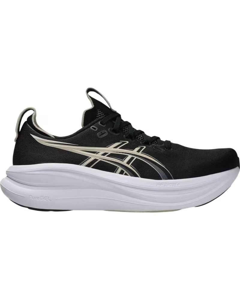 ASICS RUNNING SHOES 1011C127-002 BLACK-FEATHER GREY