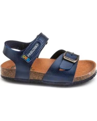 PABLOSKY SANDALIAS 516522 MARINO CON CIERRE ADHERENTE DE MATERIALES RECICLADOS CON
