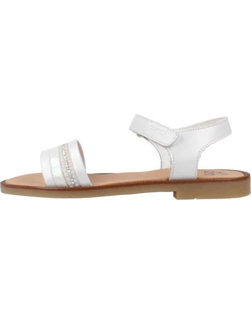 PABLOSKY 438108 SANDALEN AUS LEDER MIT KLETTVERSCHLUSS BLANCO DE PIEL CON CIERRE ADHERENTE
