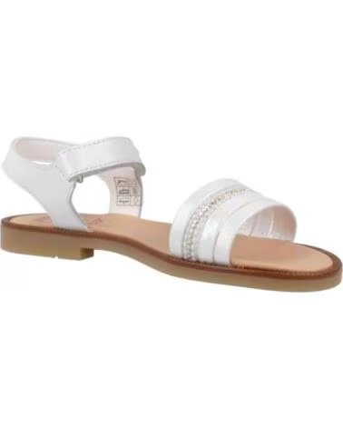 PABLOSKY 438108 SANDALEN AUS LEDER MIT KLETTVERSCHLUSS BLANCO DE PIEL CON CIERRE ADHERENTE