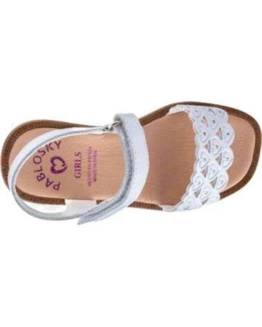 PABLOSKY SANDALI 427400 BIANCHI PER BAMBINA EMOJI SEGOE UI SYMBOL