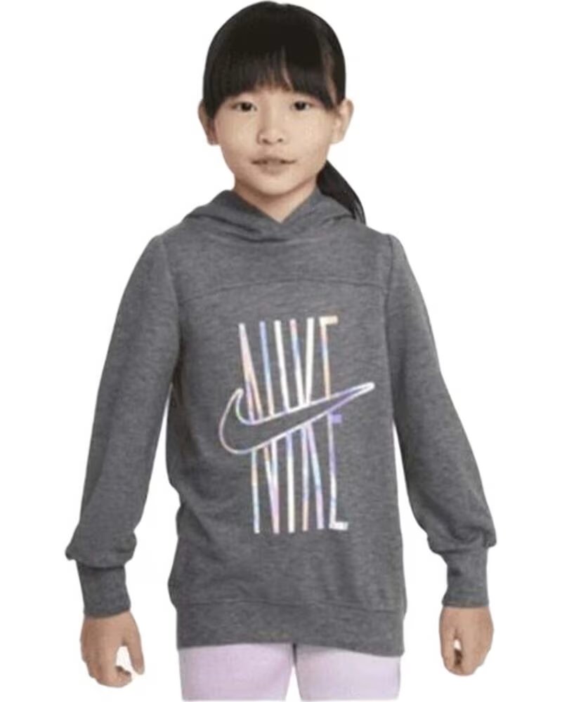 NIKE FELPA CON CAPPUCCIO 36I086-C81 PER BAMBINI GRIS