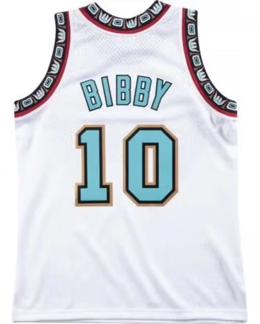 MITCHELL NESS MAILLOT SANS MANCHES & VANCOUVER GRIZZLIES MIKE BIBBY 1998-99 HARDWOOD CLASSICS BLANCO