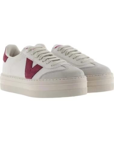 ZAPATILLAS VICTORIA BARCELONA PLATAFORMA PIEL Y SERRAJE FRAMBUESA VARIOS COLORES