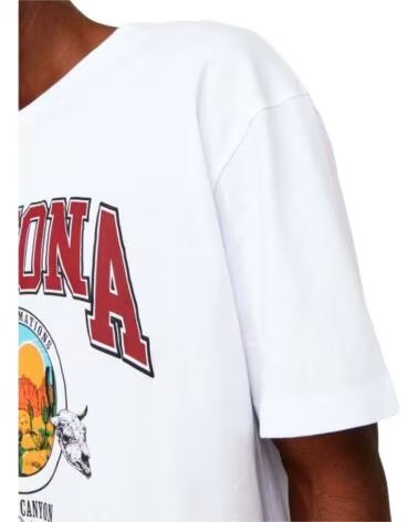 JACK AND JONES T-SHIRT MANCHES COURTES & 12257391 AVEC IMPRIMÉ ARIZONA BLANCO