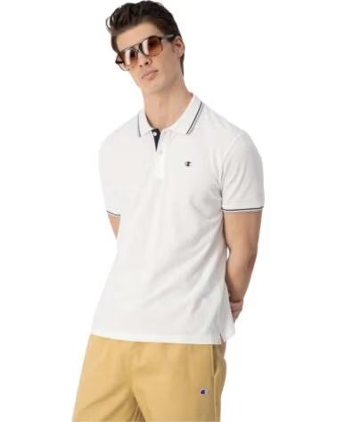 CHAMPION 218755-WW001 KURZARM-POLOSHIRT BLANCO