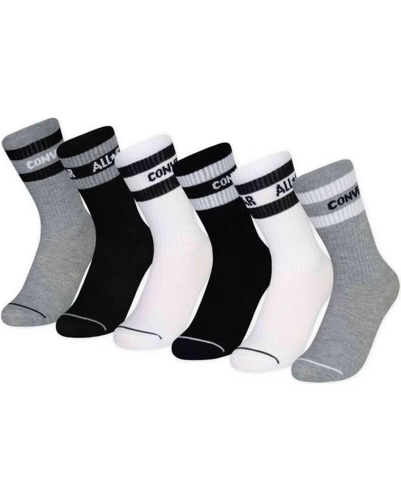 CONVERSE SOCKEN UC0156-042 MEHRFARBIG UNISEX 6ER-PACK MULTICOLOR