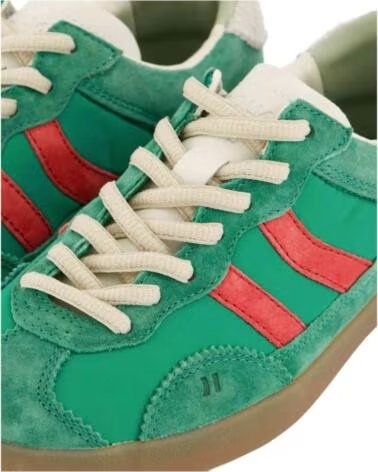 COOLWAY ZAPATILLAS KIZUNA UNISEX VERDE Y ROJO NAPA BLANCO