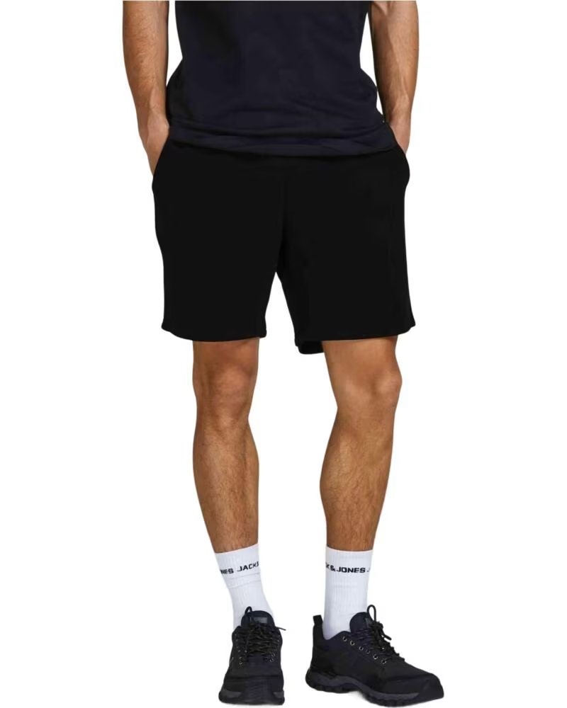 JACK AND JONES PANTALON CORTO JACKJONES SHORT SWEAT GORDON EN NEGRO PARA HOMBRE BLACK