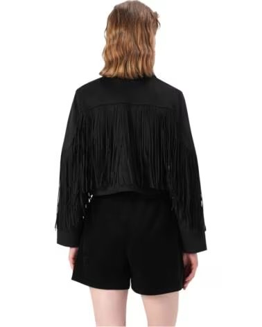 ONLY CHAQUETA 15354896 CON FLECOS PARA MUJER NEGRO