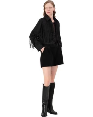 ONLY CHAQUETA 15354896 CON FLECOS PARA MUJER NEGRO