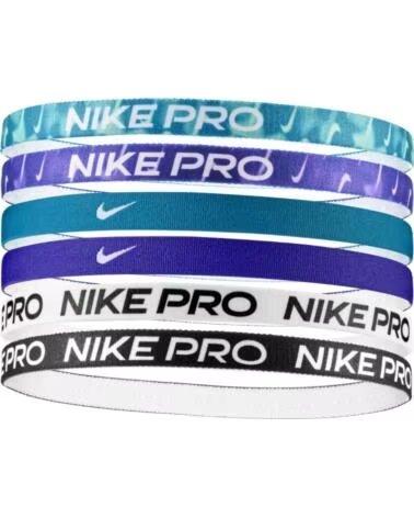 NIKE SET DI FASCE PER CAPELLI PRO IF1677-388 GREEN ABYSS-COURT PURPLE-BLACK