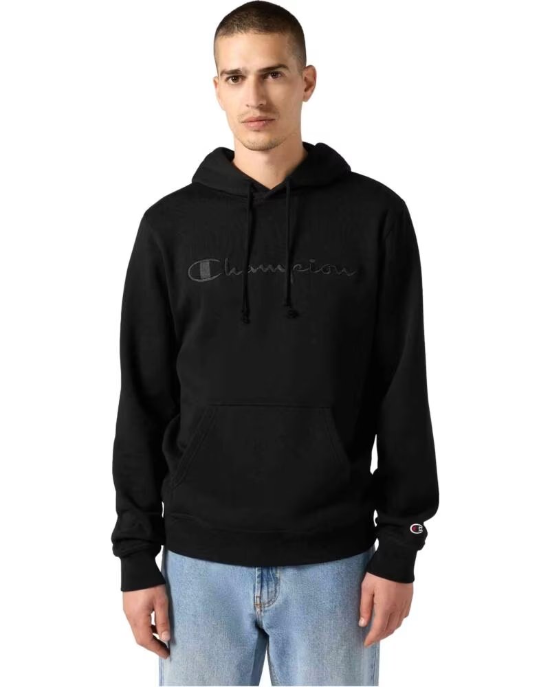CHAMPION SUDADERA CON CAPUCHA HOODED SWEATSHIRT EN NEGRO PARA HOMBRE NBK