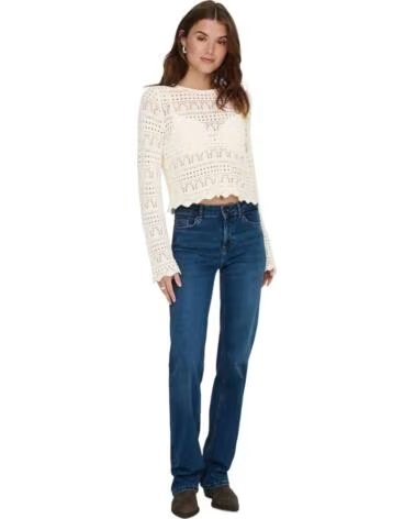 ONLY JERSEY 15363049 DE PUNTO CALADO EN BLANCO