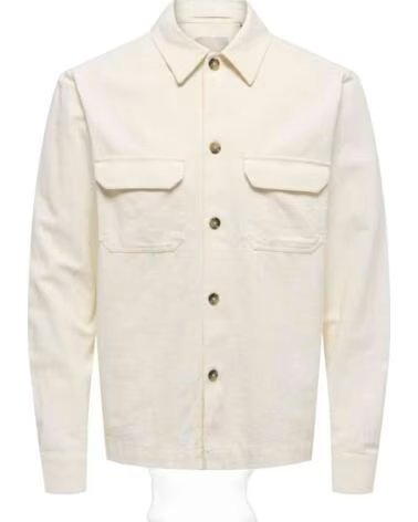 ONLY SONS 22036379-GARDENIA SHIRT MARFIL