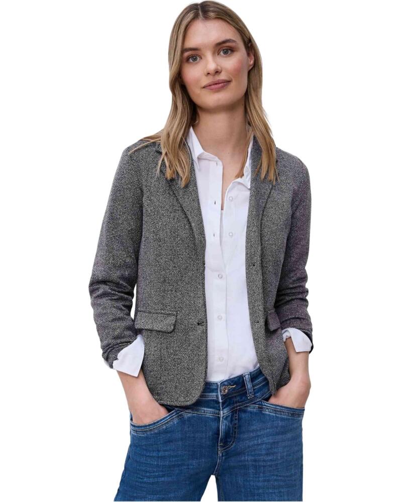 STREET ONE BLAZER 213001 ESTAMPADO HERRINGBONE PARA MUJER SHADOW BLUE