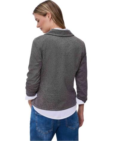 STREET ONE BLAZER 213001 ESTAMPADO HERRINGBONE PARA MUJER SHADOW BLUE