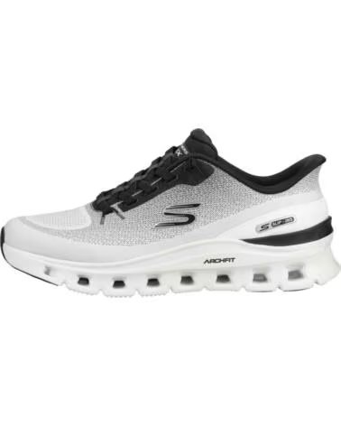 SKECHERS SCARPE ARCH FIT GLIDE-STEP PRO SLIP-INS BIANCO E NERO UNISEX NEGRO