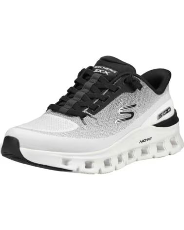 SKECHERS SCARPE ARCH FIT GLIDE-STEP PRO SLIP-INS BIANCO E NERO UNISEX NEGRO