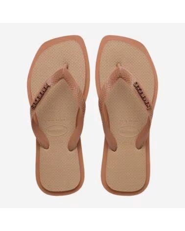 HAVAIANAS CHINELOS TOP SQUARE FUSION CASTANHO 4258MARRON