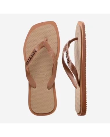 HAVAIANAS CHINELOS TOP SQUARE FUSION CASTANHO 4258MARRON