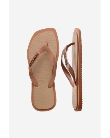 HAVAIANAS CHINELOS TOP SQUARE FUSION CASTANHO 4258MARRON