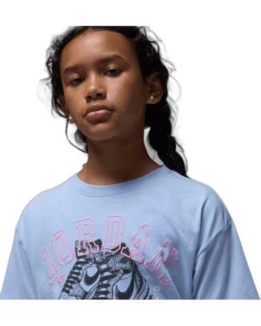 JORDAN CAMISETA DE MANGA CORTA 45F262-U8K EN AZUL PARA NINAS COBALT BLISS