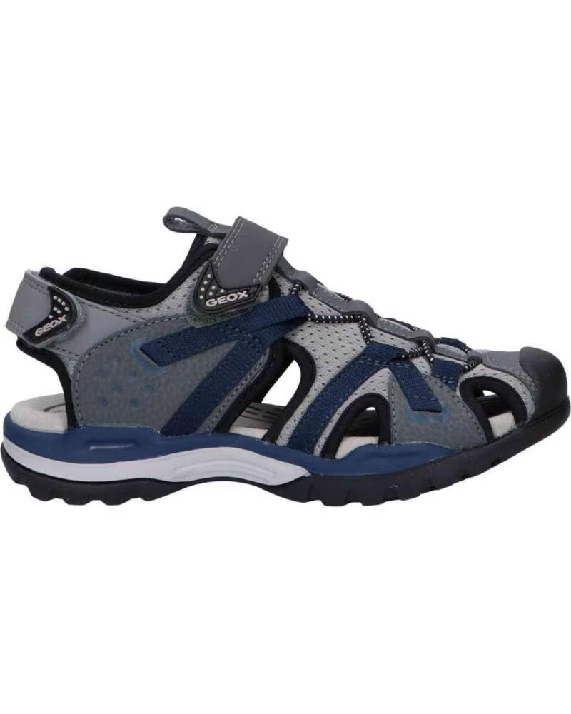 GEOX SANDALIAS 312-12147-C0739-DK-GREY EN GRIS PARA NINOS C0739 DK GREY