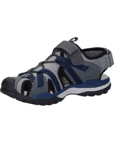 GEOX SANDALIAS 312-12147-C0739-DK-GREY EN GRIS PARA NINOS C0739 DK GREY