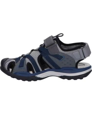GEOX SANDALIAS 312-12147-C0739-DK-GREY EN GRIS PARA NINOS C0739 DK GREY