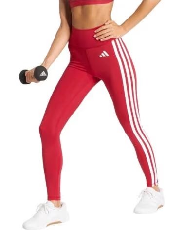 ADIDAS LEGGINGS OPTIME ESSENTIALS 3 STRIPES L ROJA BLANCAS KF8557 M NAN