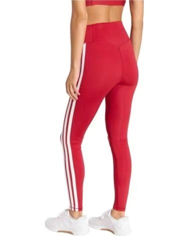 ADIDAS LEGGINGS OPTIME ESSENTIALS 3 STRIPES L ROJA BLANCAS KF8557 M NAN