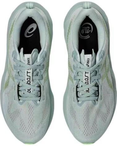 ASICS NOVABLAST 5 LAUFSCHUHE GRAU UND GRÜN VERDE