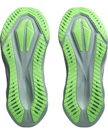 ASICS NOVABLAST 5 LAUFSCHUHE GRAU UND GRÜN VERDE