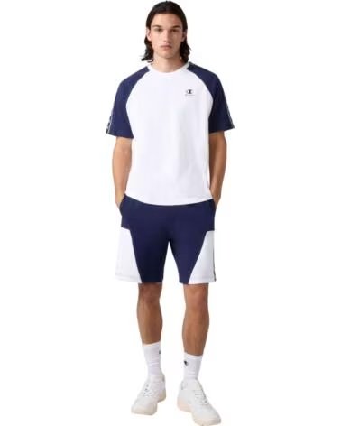 CHAMPION T-SHIRT A MANICHE CORTE 222008-WW001 BIANCA WHITE