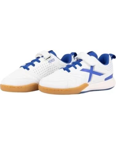 MUNICH RONDITO KID HALLENFUSSBALLSCHUHE MIT ELASTISCHEN SCHNÜRSENKELN BLANCO