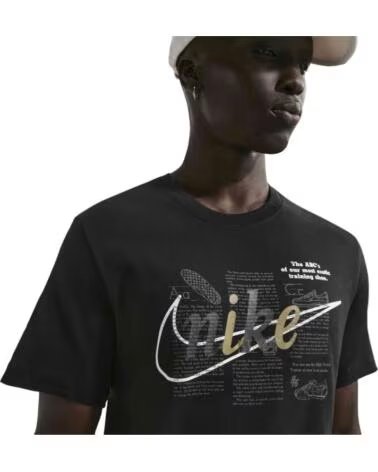 NIKE T-SHIRT IH1141-010 À MANCHES COURTES AVEC IMPRIMÉ GRAPHIQUE BLACK OR GREY