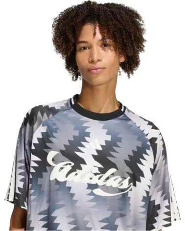ADIDAS KE0287 KURZARM-T-SHIRT MIT MUSTER GREFOU-BLACK-OWHITE-C